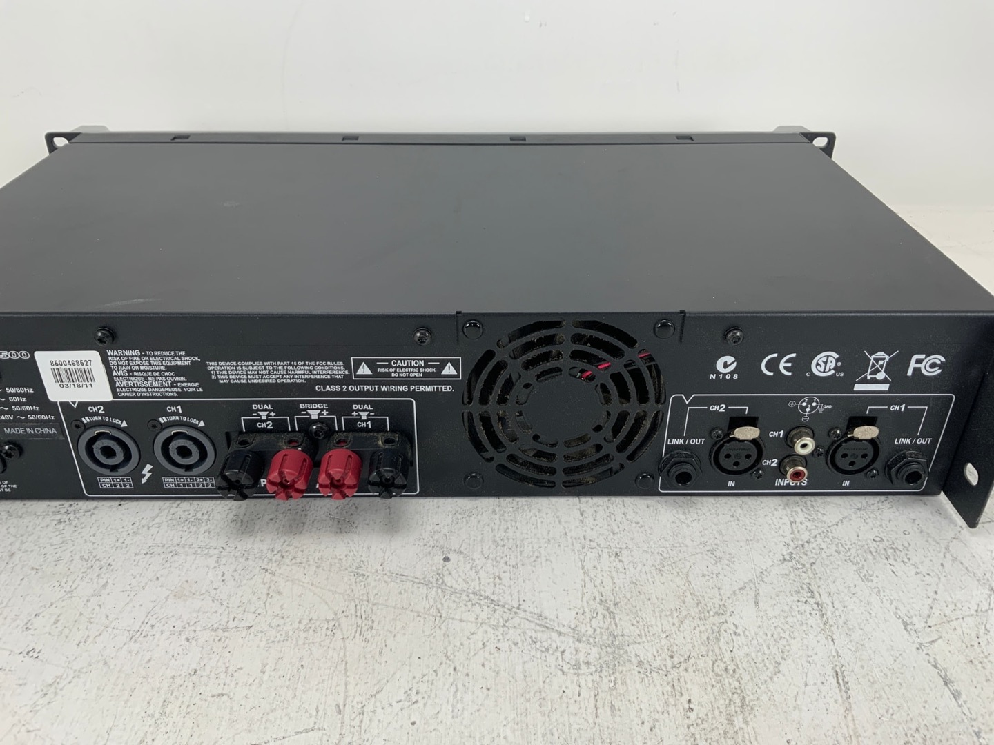 Online Auction Crown Audio XLS 2500 Amplifier EUR Gebrauchte
