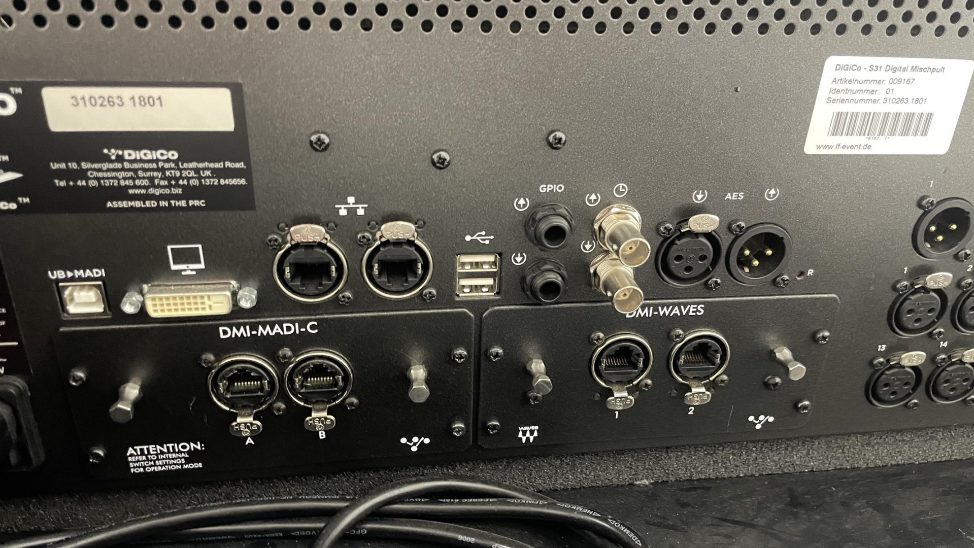 DiGiCo S31+ Vers. 3.0 SET / Case / D2 Rack (No Touring) | 8490 EUR ...